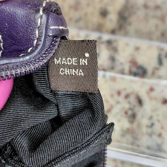 Coach Signature Pleated Zipper Pouch Purple - Picture 4 of 8